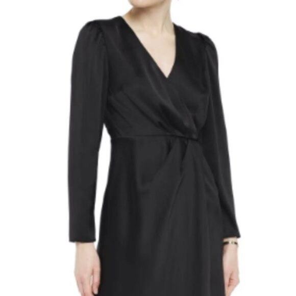 Iris and Ink Adeline wrap effect pleated dress Black size 10 - Picture 2 of 10